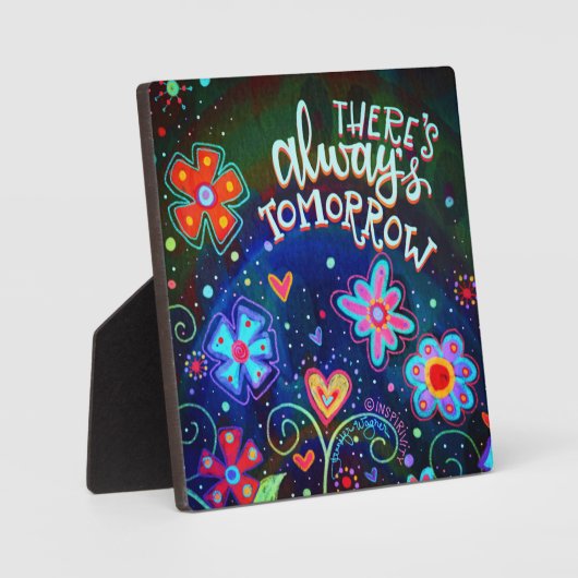 常に明日のおもしろい感動的額 フォトプラーク (正面)