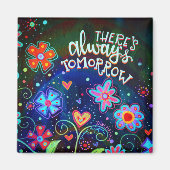 常に明日のフローラインスピレーションかわいらし マグネット (正面)