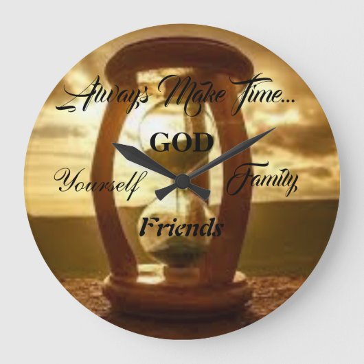 常に時間を作る… ラージ壁時計 (正面)