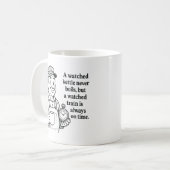 常に時間通りに見た列車 – 列車のドライバーの知恵 コーヒーマグカップ (正面左)