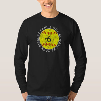 常に最大のファン選手ソフトボお気に入りのールになる Tシャツ