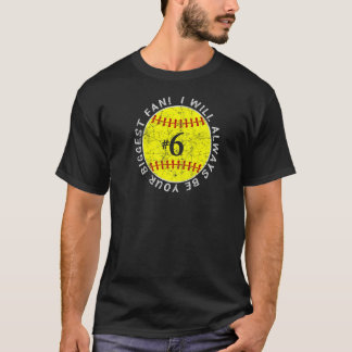 常に最大のファン選手ソフトボお気に入りのールになる Tシャツ
