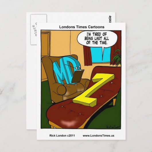 常に最後のおもしろい精神医学のギフトTeeマグカップなど ポストカード (正面/裏面)