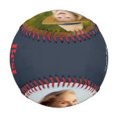 常に最高のパパに私たちのナンバーワン 野球ボール (裏面)