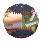 常に最高のパパに私たちのナンバーワン 野球ボール (正面)