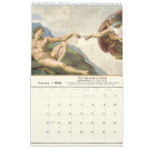 常に有名なアート最高傑作 カレンダー (1月 2026)