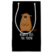 常に歯のポジットビーバープンダークBGを伝える スモールペーパーバッグ (正面)