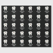 常に歯の歯科のプンおもしろいダークBGを伝える ラッピングペーパー (フラット)