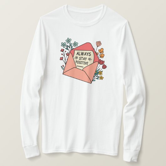 常に残前向きる Tシャツ (デザイン正面)