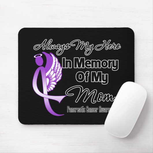常に母の記憶の中で私のヒーロー – 膵臓がん マウスパッド (マウス)