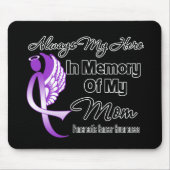 常に母の記憶の中で私のヒーロー – 膵臓がん マウスパッド (正面)