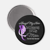 常に母の記憶の中で私のヒーロー – 膵臓がん マグネット (正面/裏面)