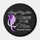 常に母の記憶の中で私のヒーロー – 膵臓がん マグネット (正面)