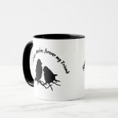 常に母は永遠に私の友人の鳥引用文 マグカップ (正面左)
