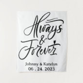 常に永遠にカスタムウェディングの背景 タペストリー (正面)