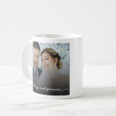 常に永遠にカスタムウェディングフォトマグカップ コーヒーマグカップ (正面左)