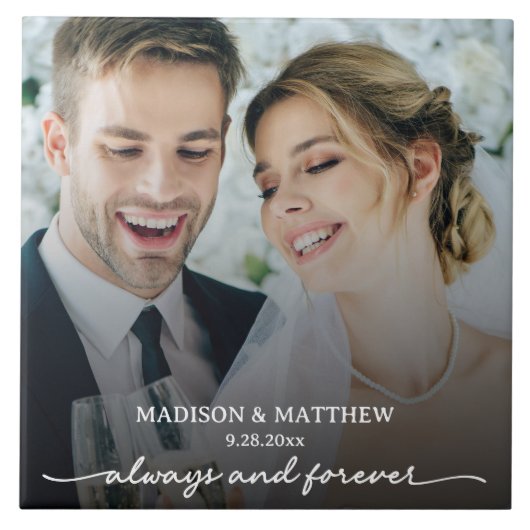 常に永遠にカスタムウェディングフォト タイル (正面)