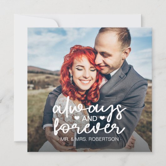 常に永遠にカップルのカスタム写真バレンタイン (正面)