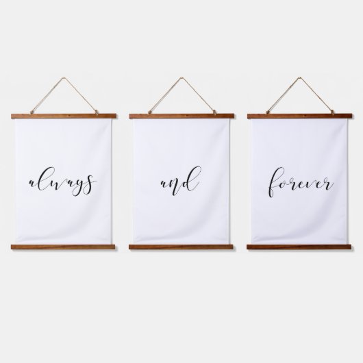 常に永遠にベッドの上エレガントに 吊り下げ型タペストリー (トリプル)
