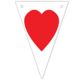 常に永遠に赤いハート結婚の装飾 バンティングフラッグ (第1の旗)