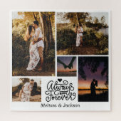 常に永遠に5枚の写真コラージバレンタイン ジグソーパズル (縦)