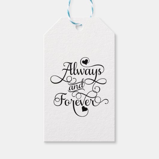 常に永遠結婚に、またはバレンタインデー ギフトタグ (正面)