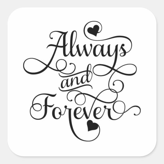 常に永遠結婚に、またはバレンタインデー スクエアシール (正面)