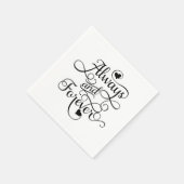 常に永遠結婚に、またはバレンタインデー スタンダードカクテルナプキン (角)