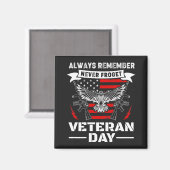常に決して思い出忘れせない退役軍人日 マグネット (正面/裏面)