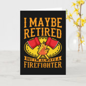 常に消防士 引退した消防士 カード (黄色い花)