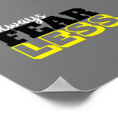 常に灰色と黄色モダンを恐れない ポスター (角)