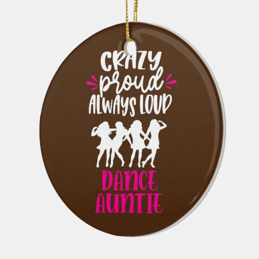 常に熱狂する大きなダンスアウンティダンサー叔母 セラミックオーナメント (左)