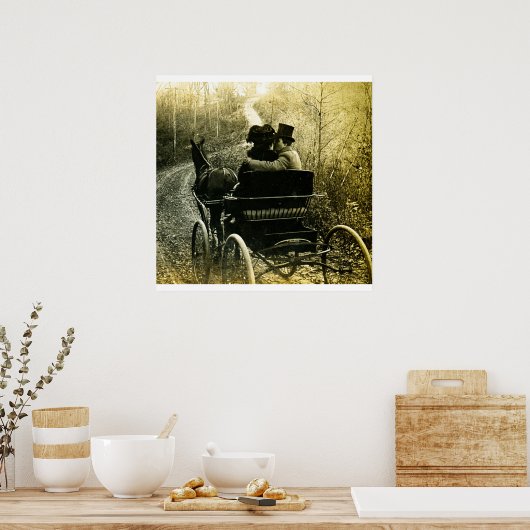 常に片手で運転できる馬を取る ポスター (キッチン)