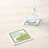 常に片目を開けて眠る スクエアペーパーコースター (インサイチュ)