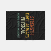 常に物理的なメンタルヘルス認識度 フリースブランケット (正面(横))