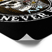 常に疲れて決してスカルを壊さない（背面） ポスター (角)