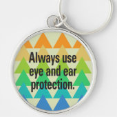 常に目と耳の保護を使用するスペクトルGfx キーホルダー (正面)