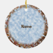 常に祈クリスチャン十字架 セラミックオーナメント (裏面)