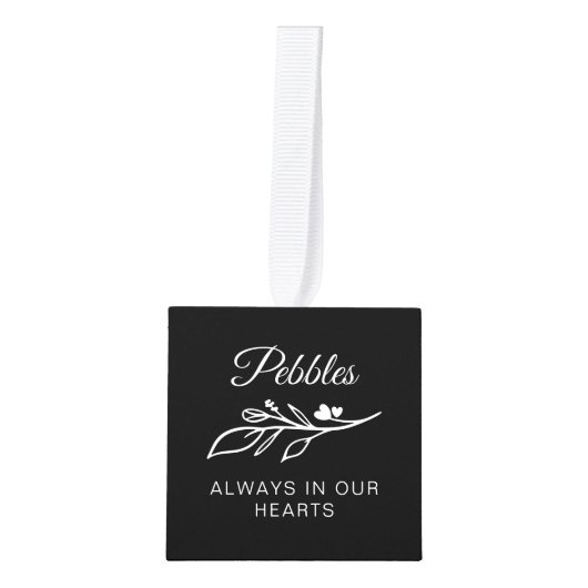 常に私たちのハートでペットフローラ写真コラージュ キューブオーナメント (正面)