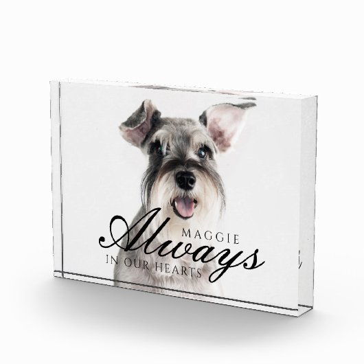 常に私たちのハートでペット記念記念 フォトブロック (右)