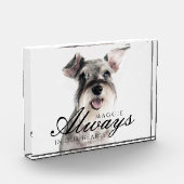 常に私たちのハートでペット記念記念 フォトブロック (左)