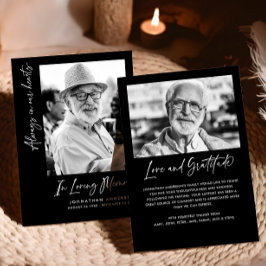 常に私たちのハートで2写真葬儀/メモリアル サンキューカード