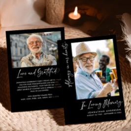 常に私たちのハートで2写真葬儀/メモリアル サンキューカード