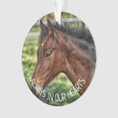 常に私たちのハートで、馬の記憶 オーナメント (正面)