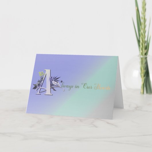 常に私たちのハートのメモリーカード サンキューカード (正面)