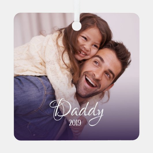 常に私たちのハートパーソナライズされた- Memorial Photo メタルオーナメント (裏面)