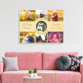 常に私たちのハートメモリアル写真コラージュ キャンバスプリント (インサイチュ (リビング))