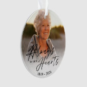 常に私たちのハート写真記念記念キープサケ オーナメント (正面)