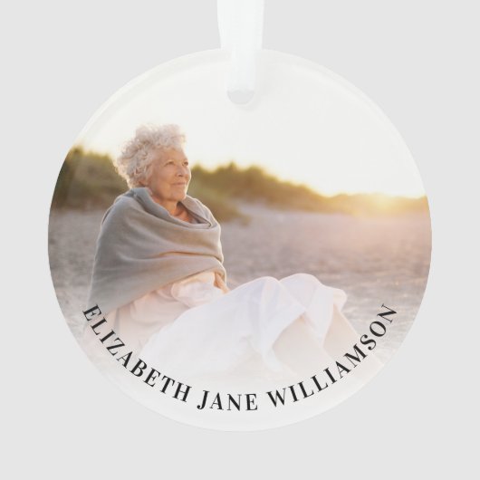 常に私たちのハート写真記念記念キープサケ オーナメント (裏面)