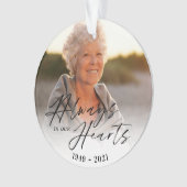 常に私たちのハート写真記念記念キープサケ オーナメント (正面)